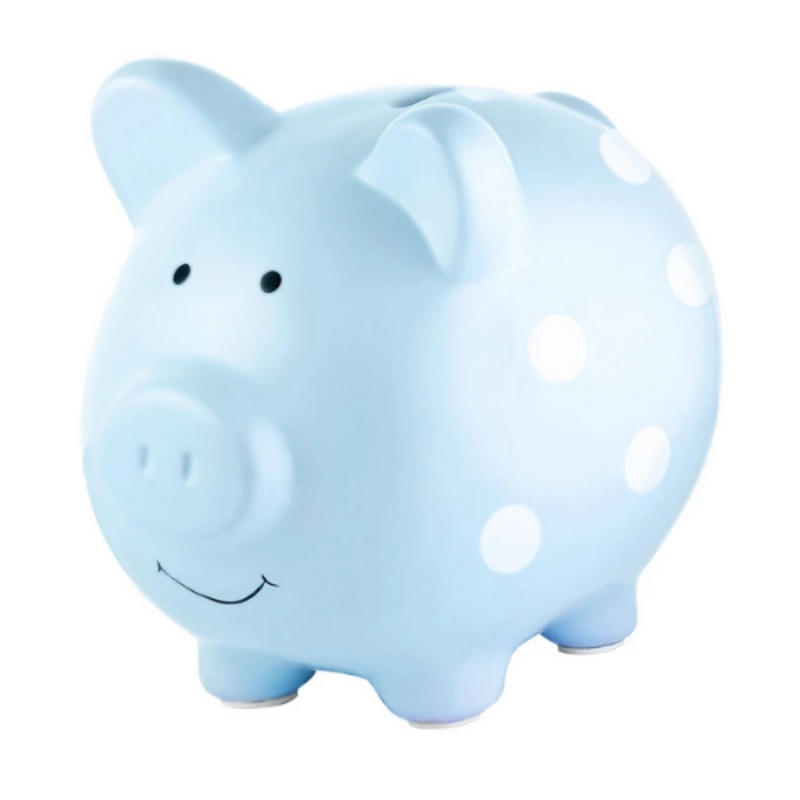 Piggy Bank Polka Dot – Blue