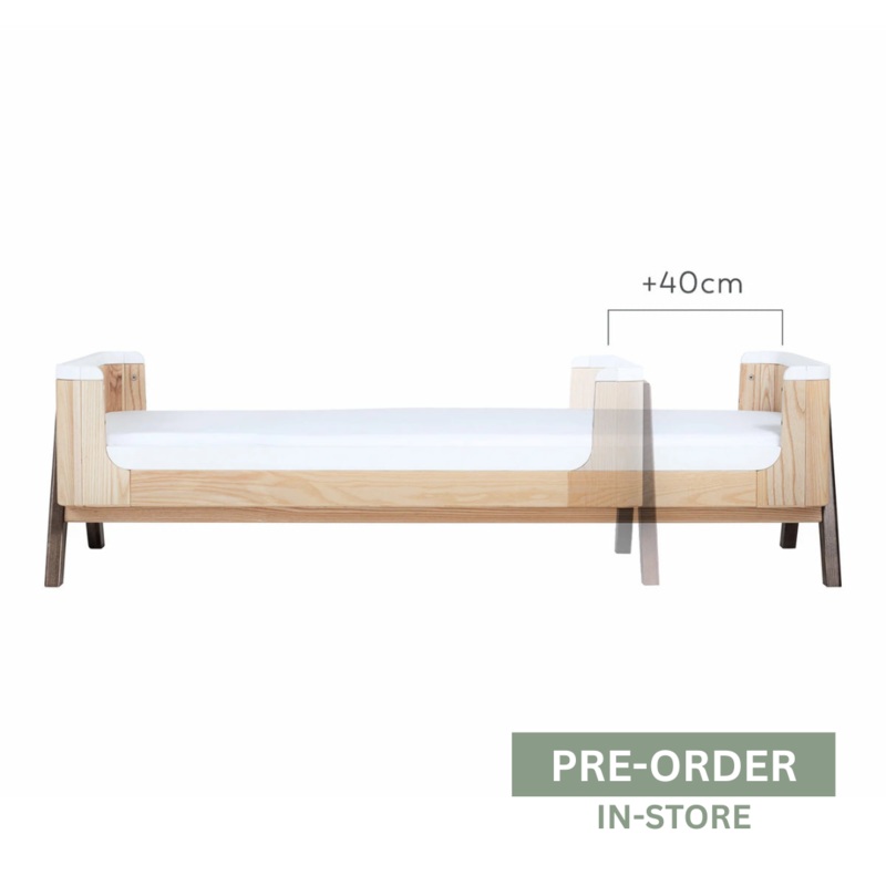 Hera Junior Bed Extension with Mattress (Natural/Walnut)