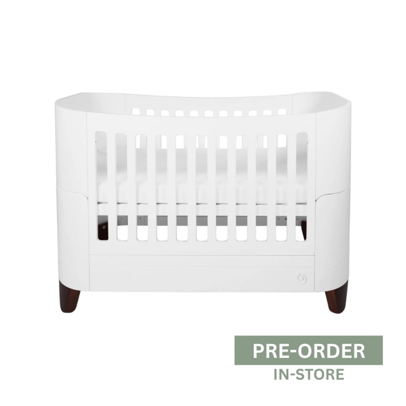Serena Convertible Cot Bed White/Walnut