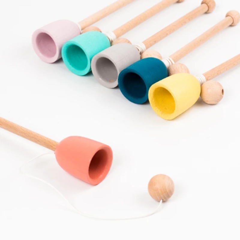 Wooden Cup & Ball in various colours