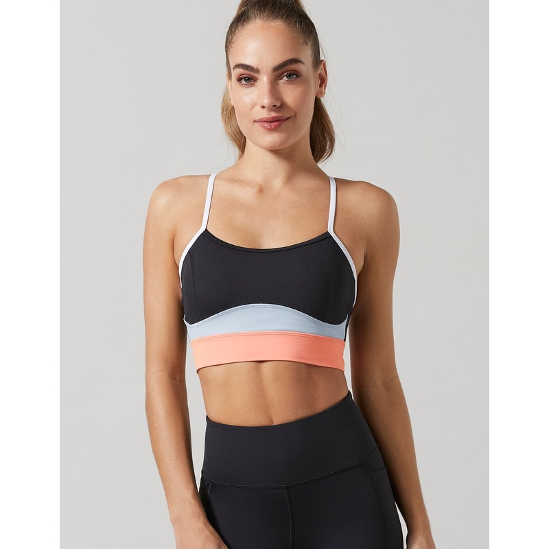 Karvina-2X Black/Papaya Sport Bra