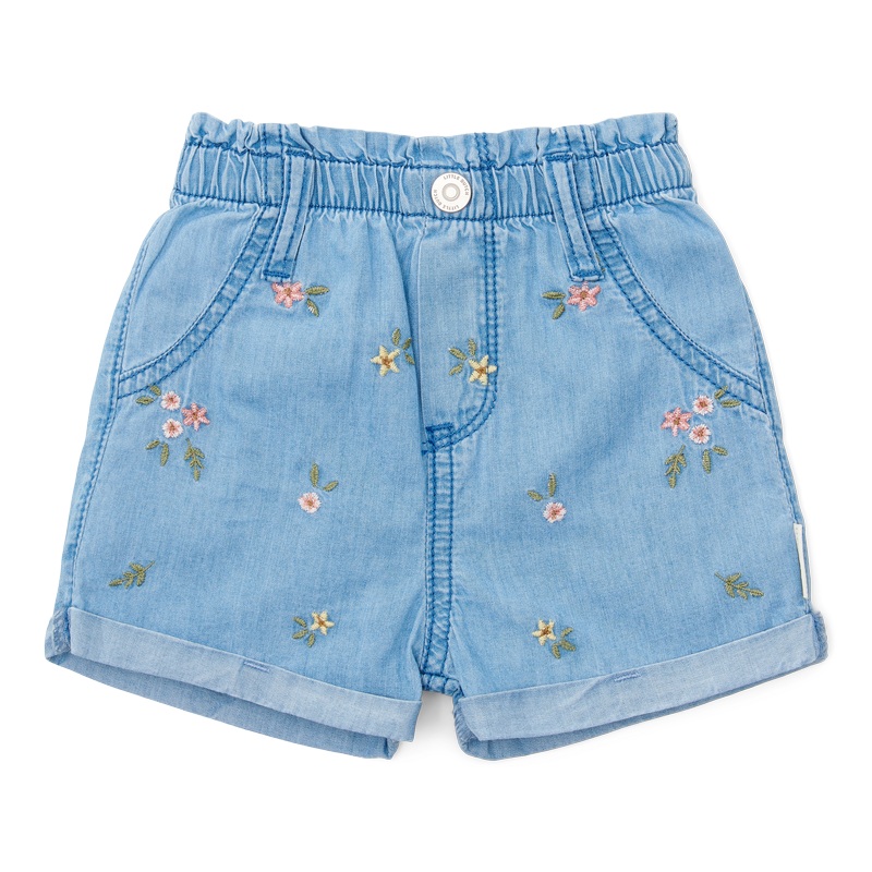 Short Denim Embroidered