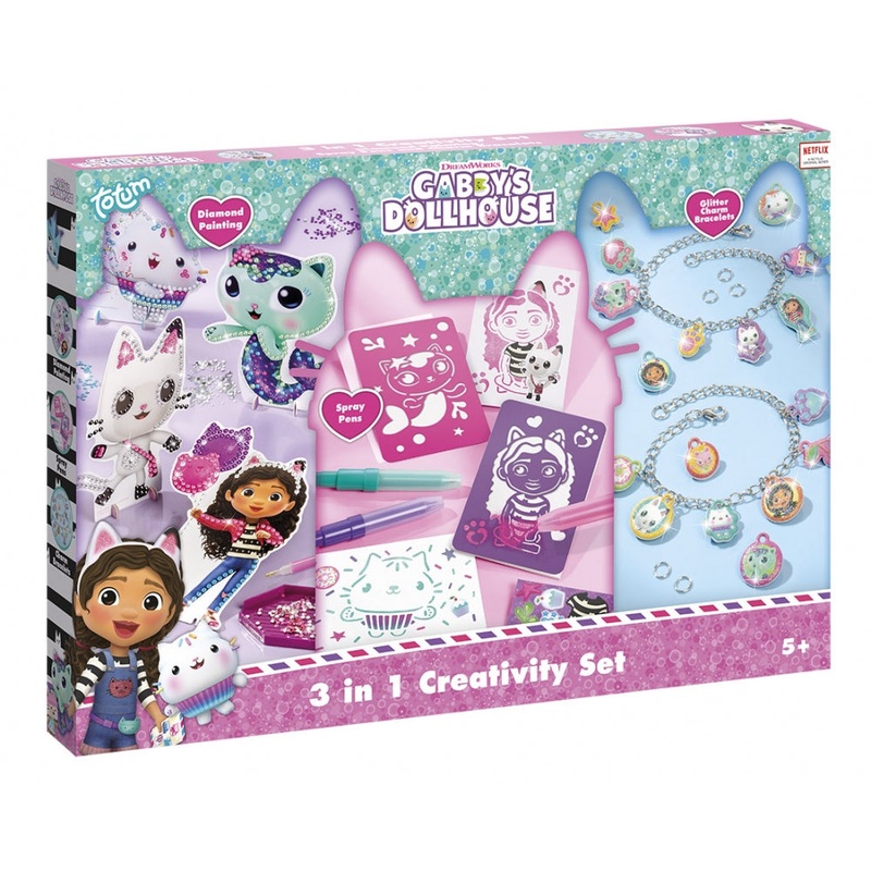 Totum Gabby’s Dollhouse – 3in1 Creativity Craft Set