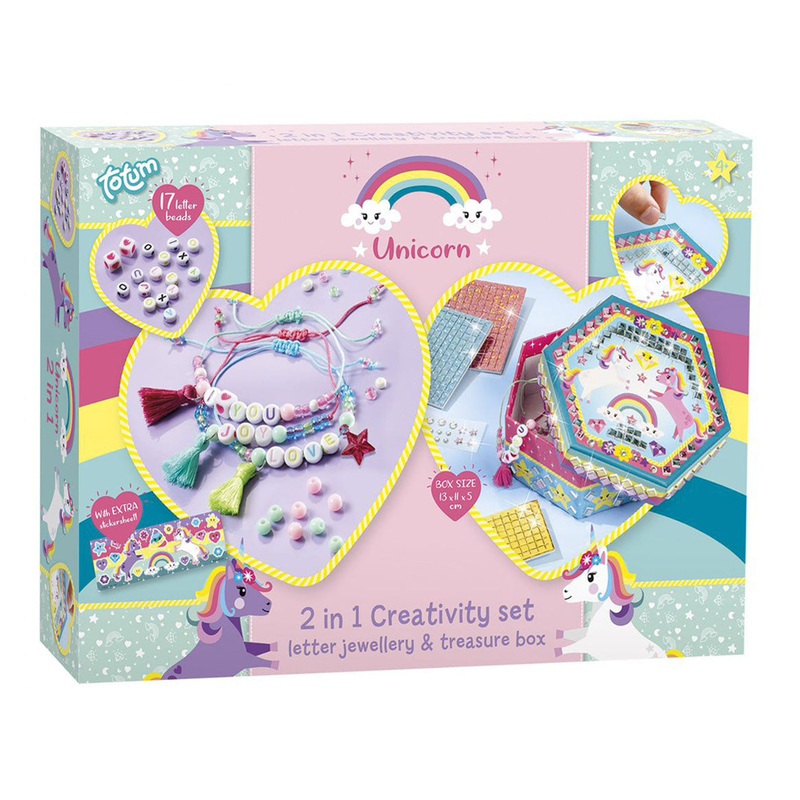 Totum Unicorn Craft Set, 2in1 Bracelets & Box