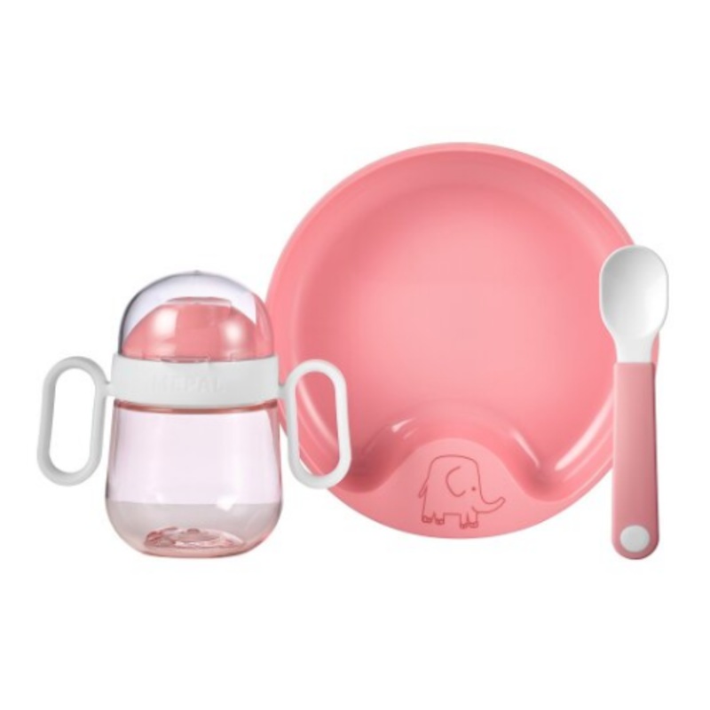 Baby dinnerware Mepal Mio 3-piece set – Deep Pink