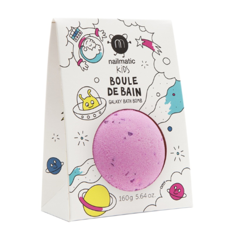 Bath Ball – Cosmic  – Pink with Purple Dots
