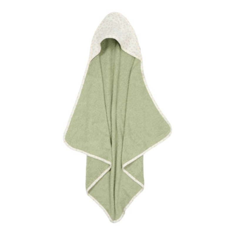 Hooded towel muslin Blueberry Leaves – 75×75 cm