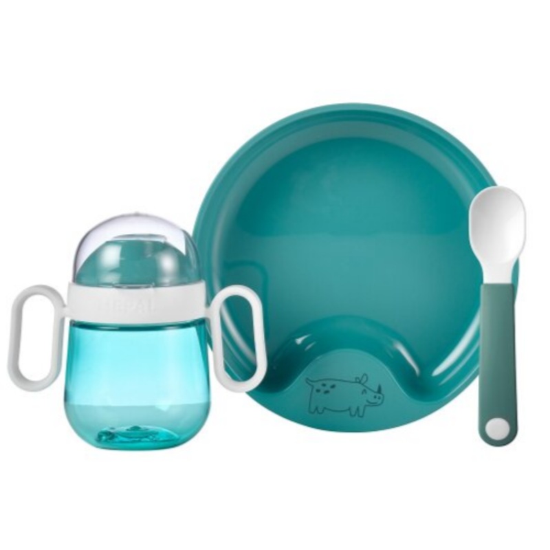Baby dinnerware Mepal Mio 3-piece set – Deep Turquoise