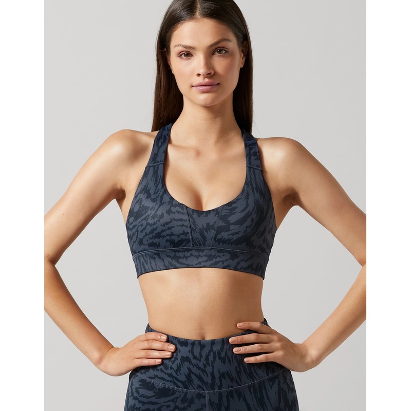 Kira Sports Bra – Ink Liquid Print