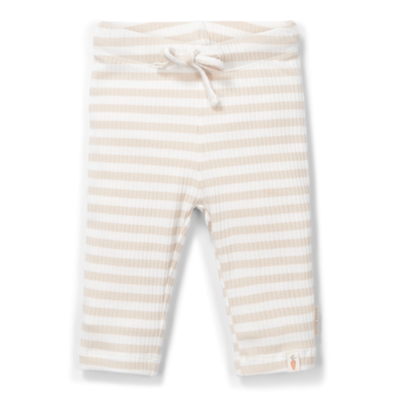Trousers Stripe Sand/White
