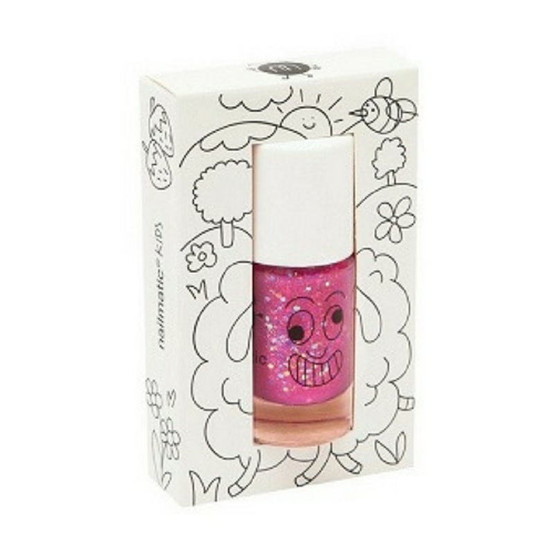 Glitter Nail Polish – Sheepy – Clear Raspberry