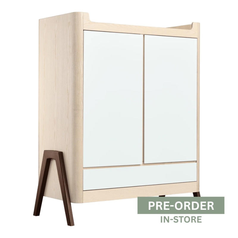 Hera Wardrobe Natural & Walnut