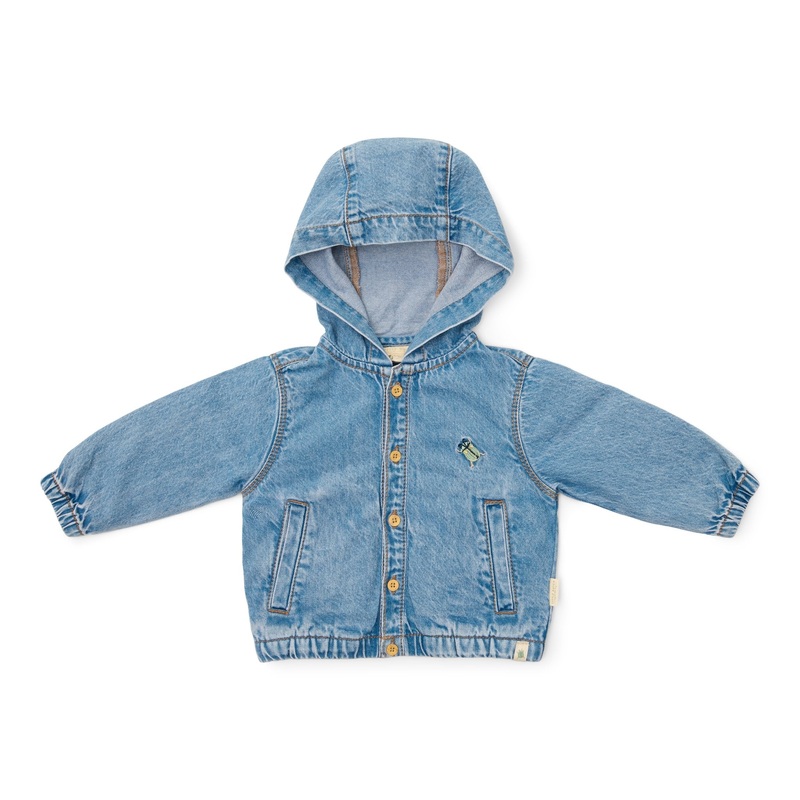 Hooded Denim Cardigan