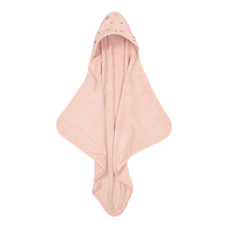 Hooded embroidered towel Blossom 100x100cm