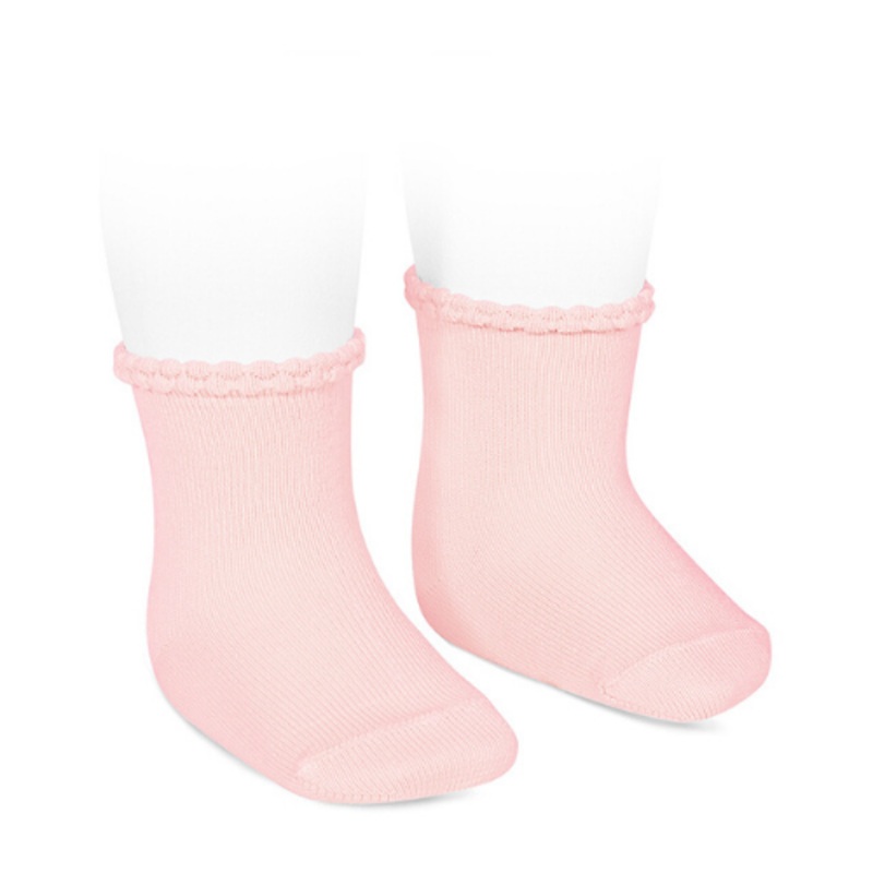 Short Socks With Openworked Cuff – Pink