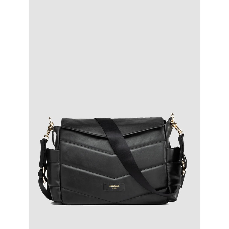 ARIA LEATHER COMPACT CHANGING BAG BLACK