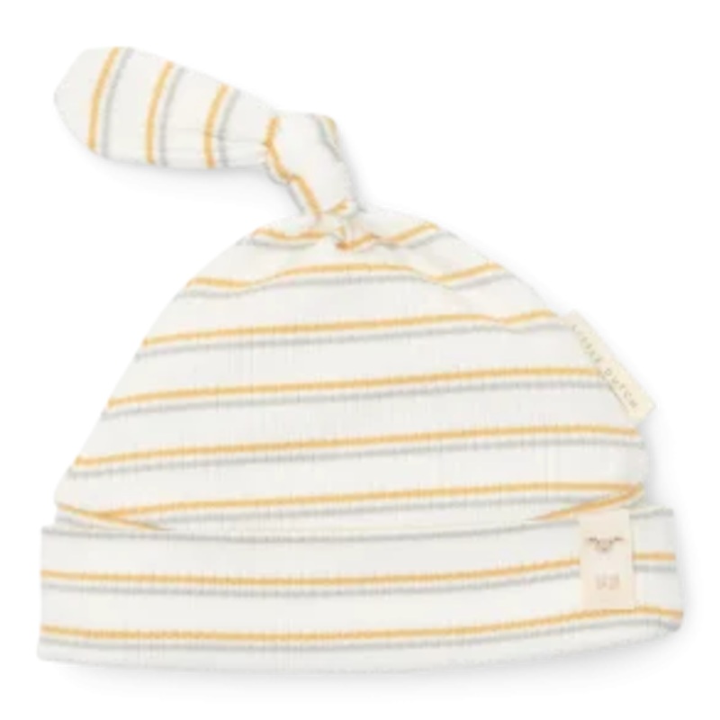 Hat with button Multi stripe