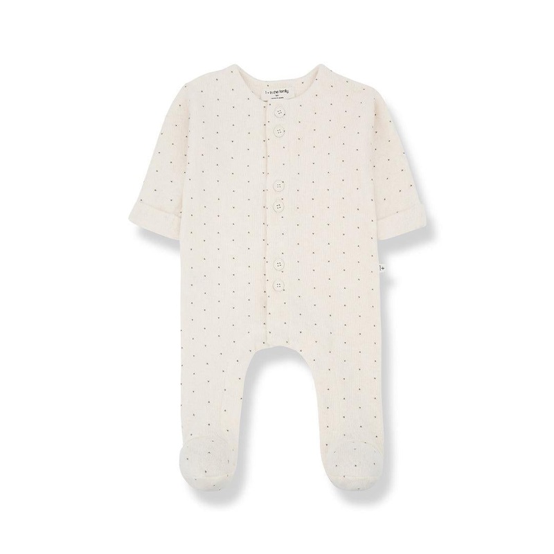 1+ In The Family Adrien Jumpsuit w/feet – Beige