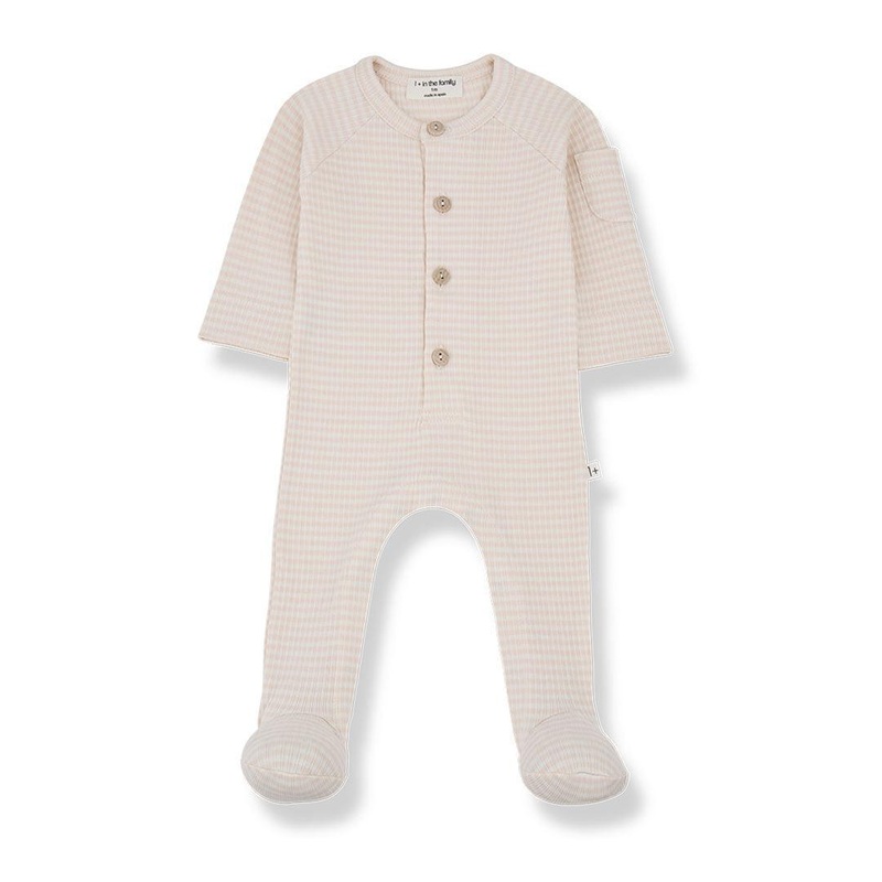 1+ in the family Guim Jumpsuit With Feet – Nude