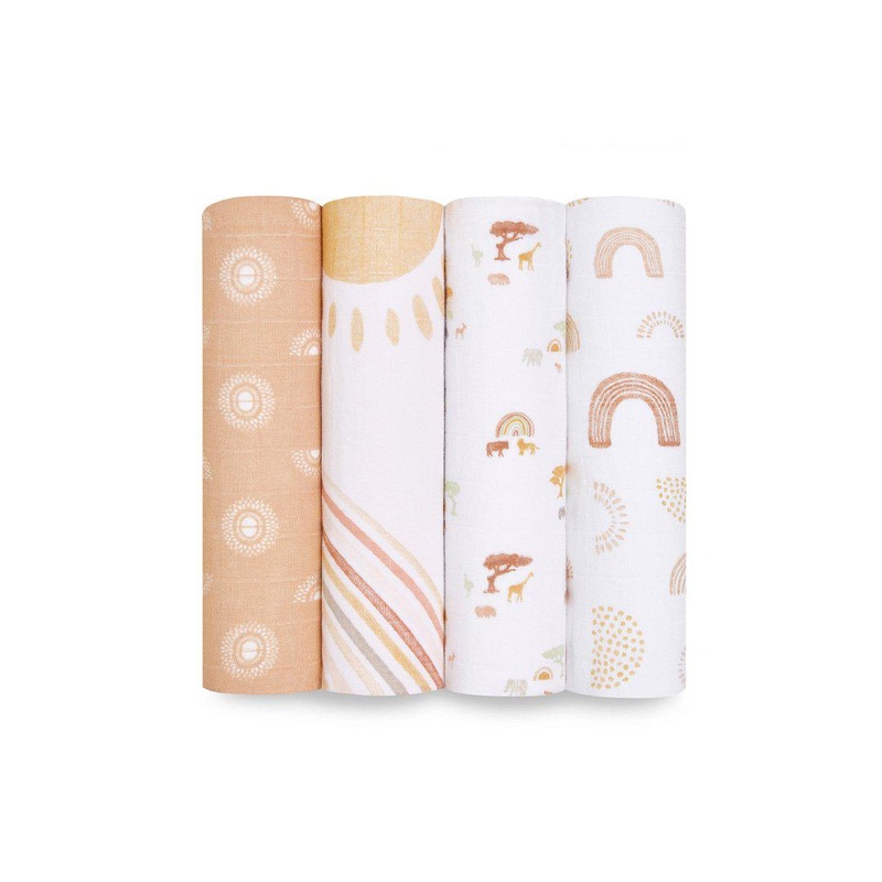 aden + anais Muslin Swaddles – Keep Rising – 4 Pack