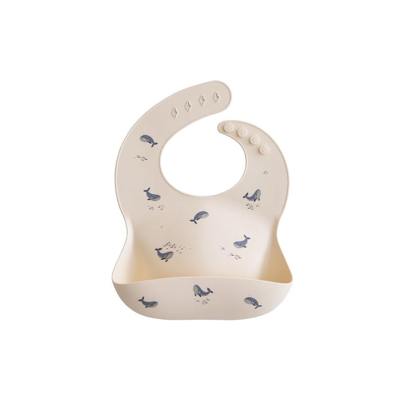 Mushie Silicone Bib – Whales