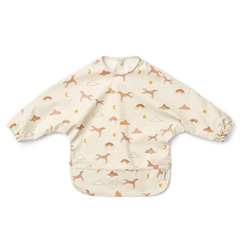 Liewood Merle Printed Cape Bib – Dream / Ecru