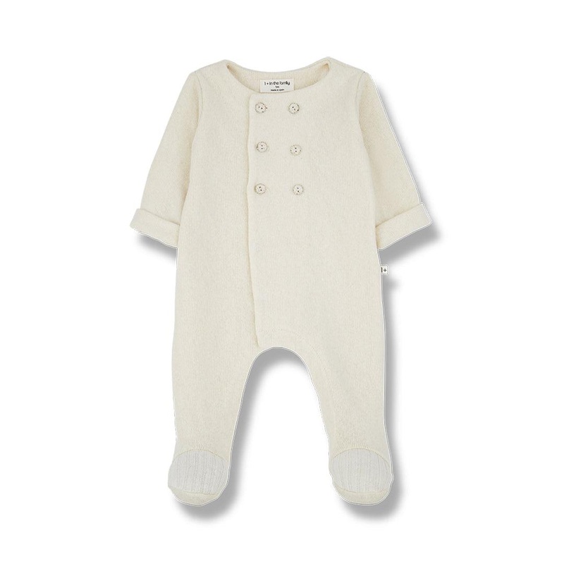 1+ in the family Abel Jumpsuit With Feet – Ecru