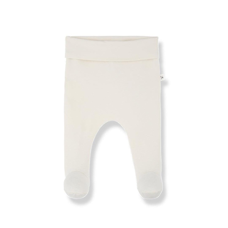 1+ In The Family May Leggings w/feet – Ecru