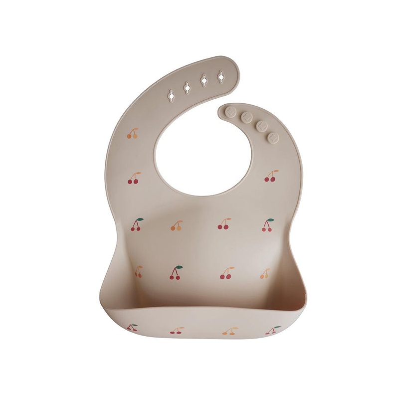 Mushie Silicone Bib – Cherries