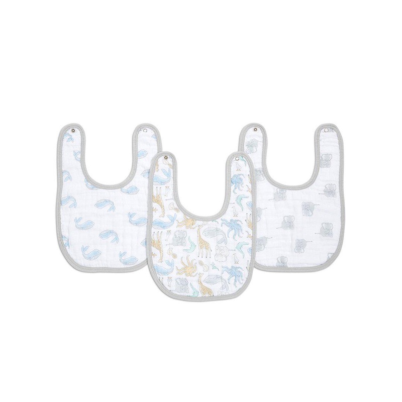 aden + anais Essentials Snap Bibs – Natural History – 3 Pack