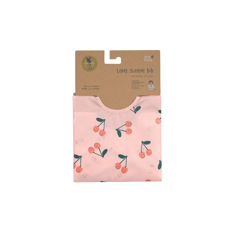 Lassig Long Sleeve Bibs 2pcs – Happy Fruits – Cherry