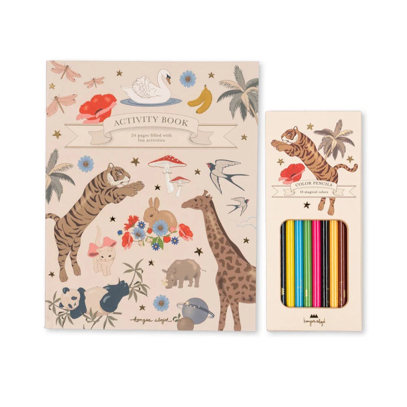 Activity Book Incl Colouring Pencils – Multi
