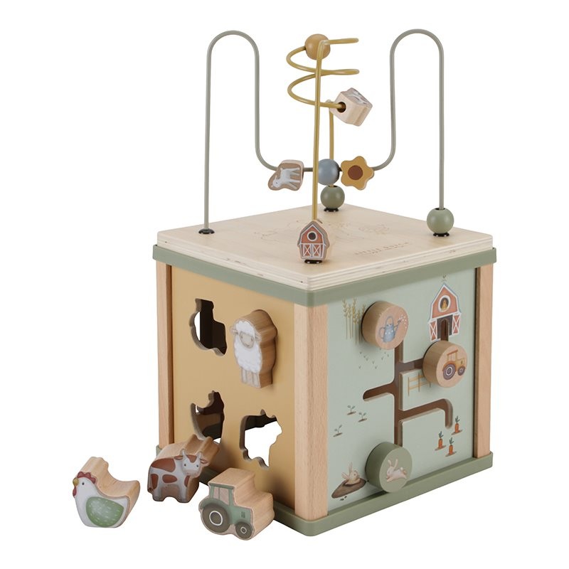 Activity Cube, Wooden – Little Farm