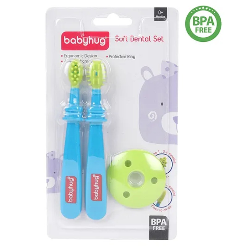 Babyhug Soft Dental Set – Blue Green