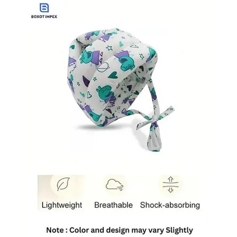 BOXOT IMPEX Adjustable Cushioned Baby Safety Helmet (color may vary)H-3
