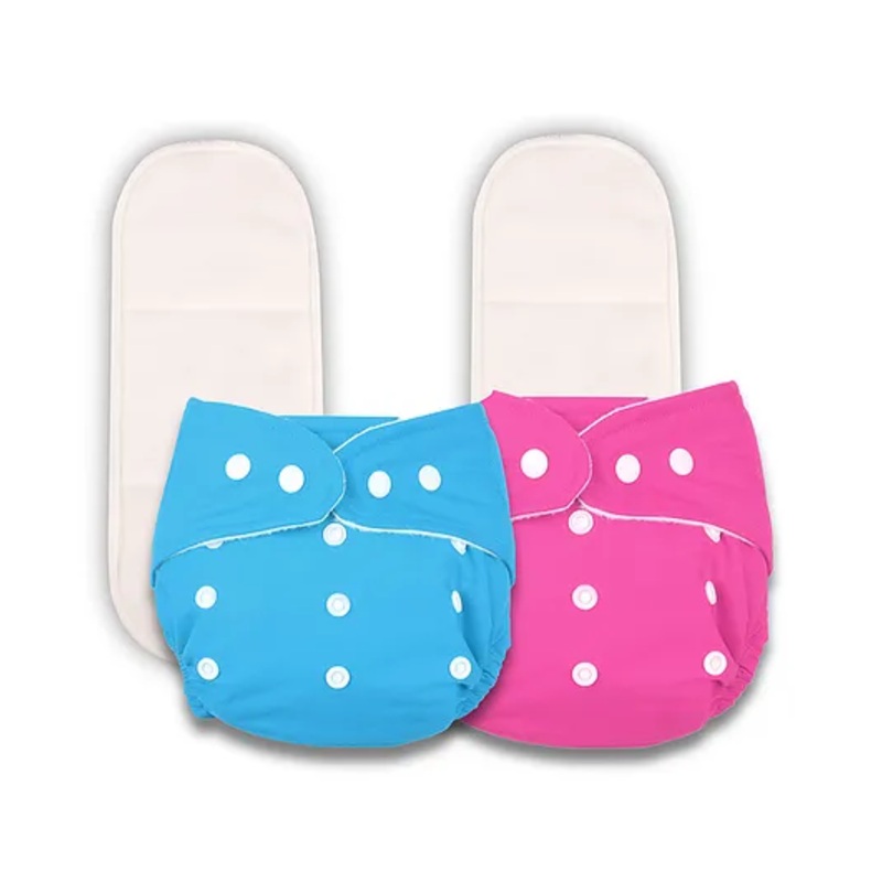 Deedry Reusable Cloth Diapers With Insert Pack of 2 – Blue Pink