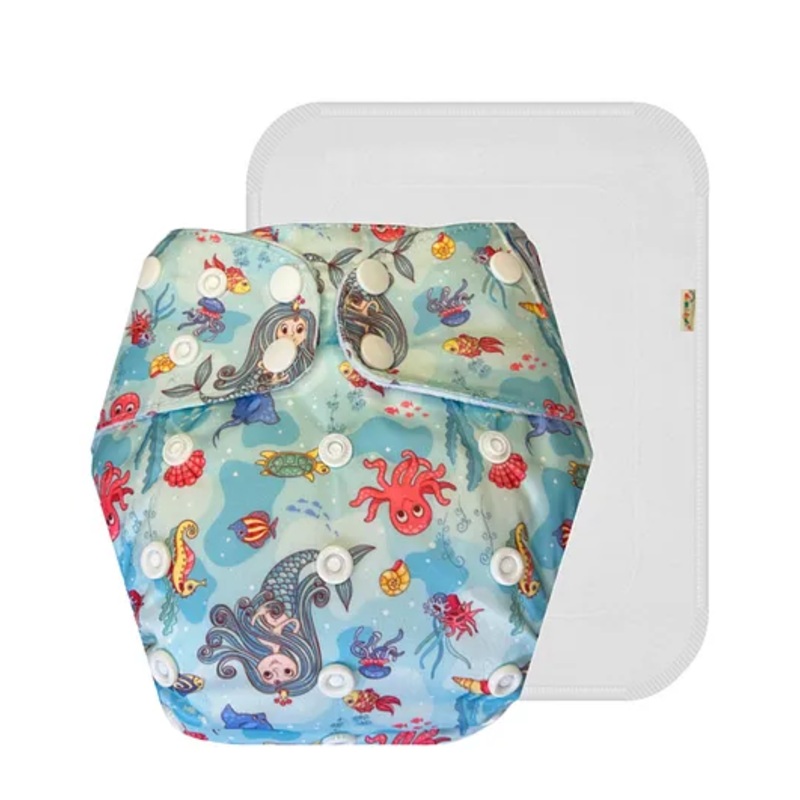 Dumbledo Cloth Diaper Free Size Leak Proof Eco-Friendly Reusable Adjustable Quick Dry Unisex Without Insert Pack of 1   – Blue