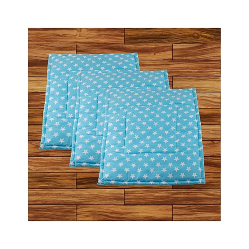 Mittenbooty Diaper Changing Mat Set of 3 with Removable Waterproof Sheet Star Print- Blue