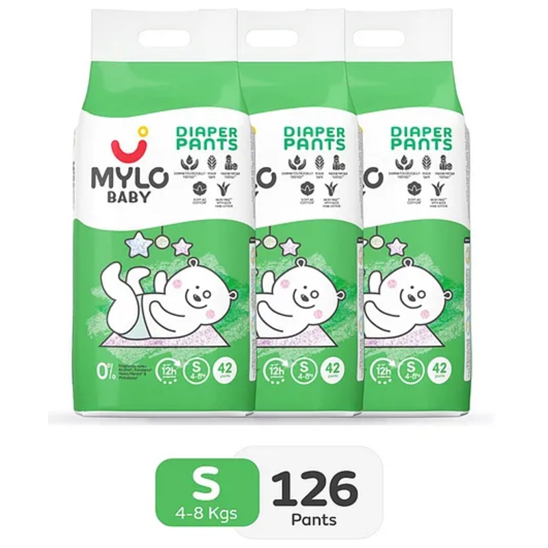 Mylo Baby Diaper Pants Small (S) Pack of 3 – 42 Pieces Each