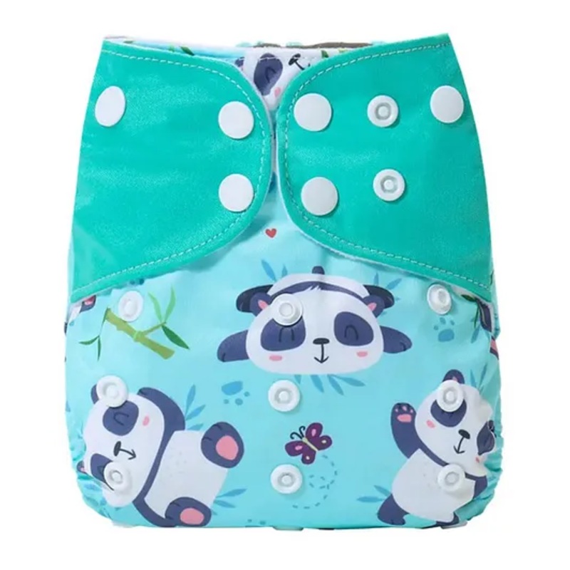 Zikku Free Size Reusable Cloth Diaper for Babies with One Insert – Panda Print