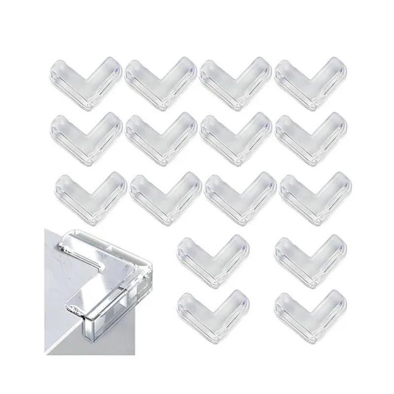 Bembika T Shaped Baby Safety Corner Protector Pack of 16 – White