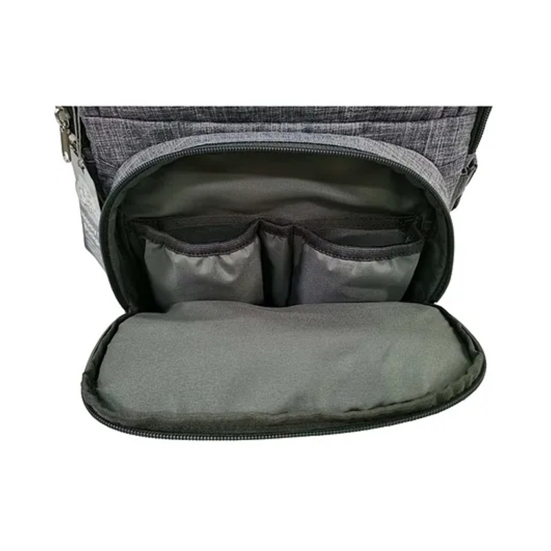 Big Softies Nappy Bag Backpack with Change Mat Mother’s Maternity Bag Diaper Bag Baby Shower Gift Multiple Storage Compartments Adjustable Straps Solid Grey Colour