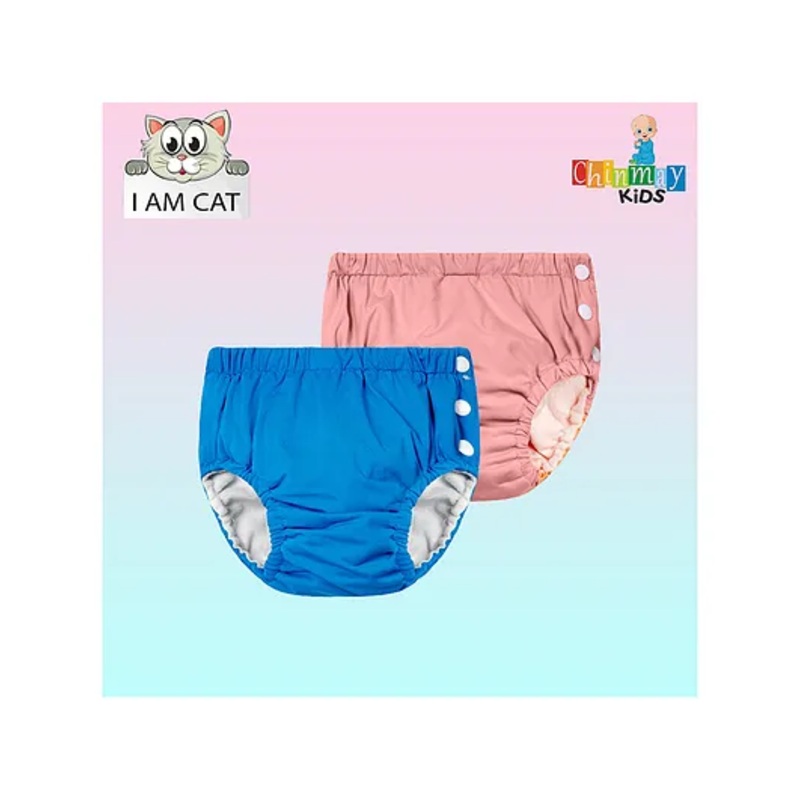 Chinmay Kids Reusable Swimwear Diaper Pants Set Of 2 – Pink & Purple