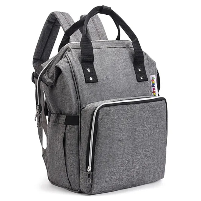 Multiuse Classic Solid Diaper Backpack – Grey
