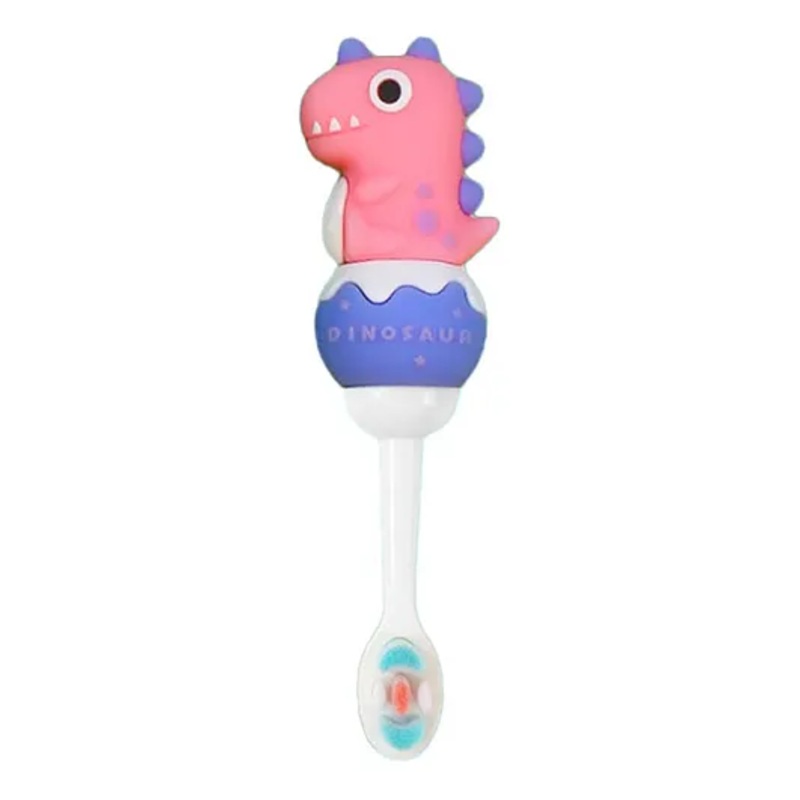 SKB Cute Dino Design Cute and Soft Tooth Brush – Pink & Green