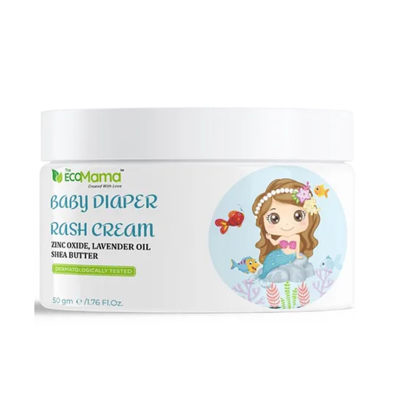 The Eco Mama Baby Rash Cream (50 ml)| Prevents DIapar & Cloth Rashes | Vegan, Toxin Free, Sensitive Skin Friendly