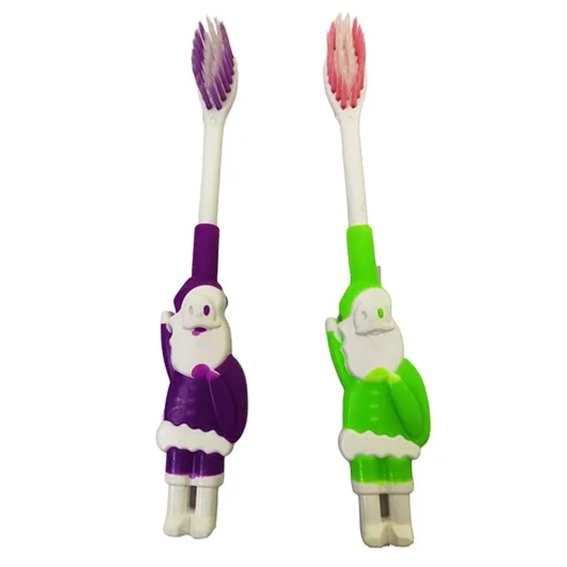 Yunicorn Max  Kids Santa Toothbrush with Protective Cover Box – Pack of 2 – Colour may vary