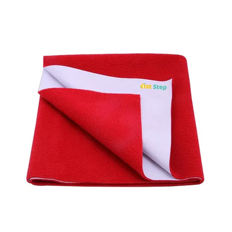 1st Step Supa Dry Extra Absorbent Dry Sheet Bed Protector Mattress Protector- Red