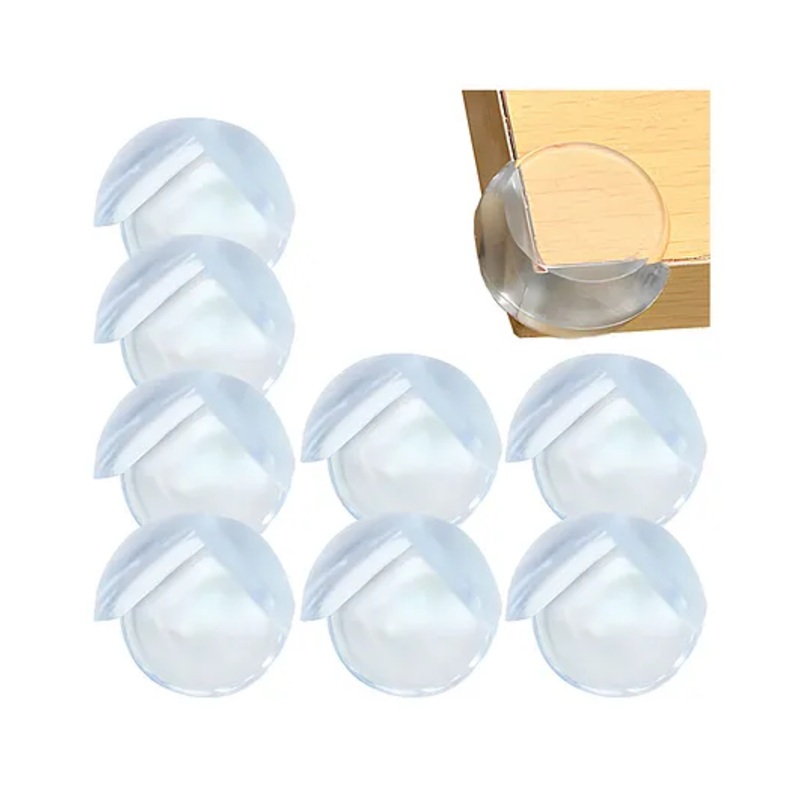 Bembika Round Shaped Baby Safety Corner Protector Pack of 8 – White