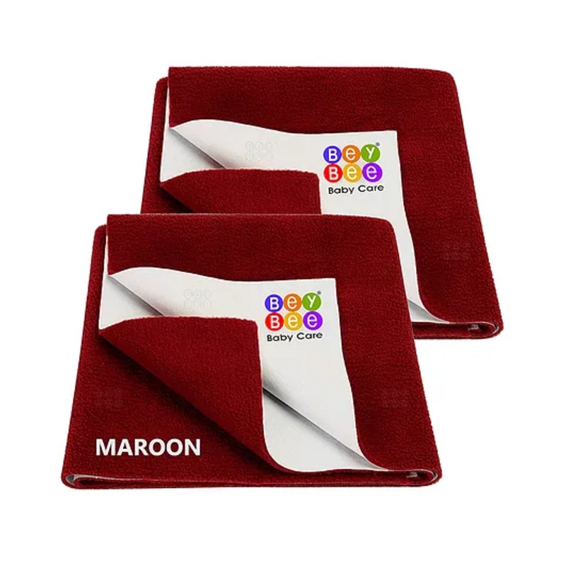 Bey Bee Cotton Baby Bed Protecting Mat Medium Size Pack Of 2 – Maroon